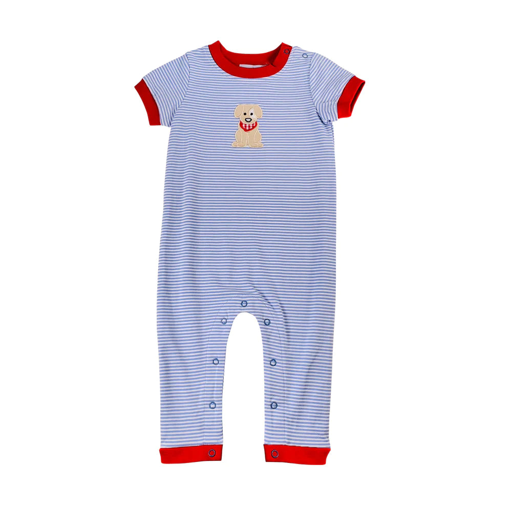 Ishtex Dog Applique Boy's Romper