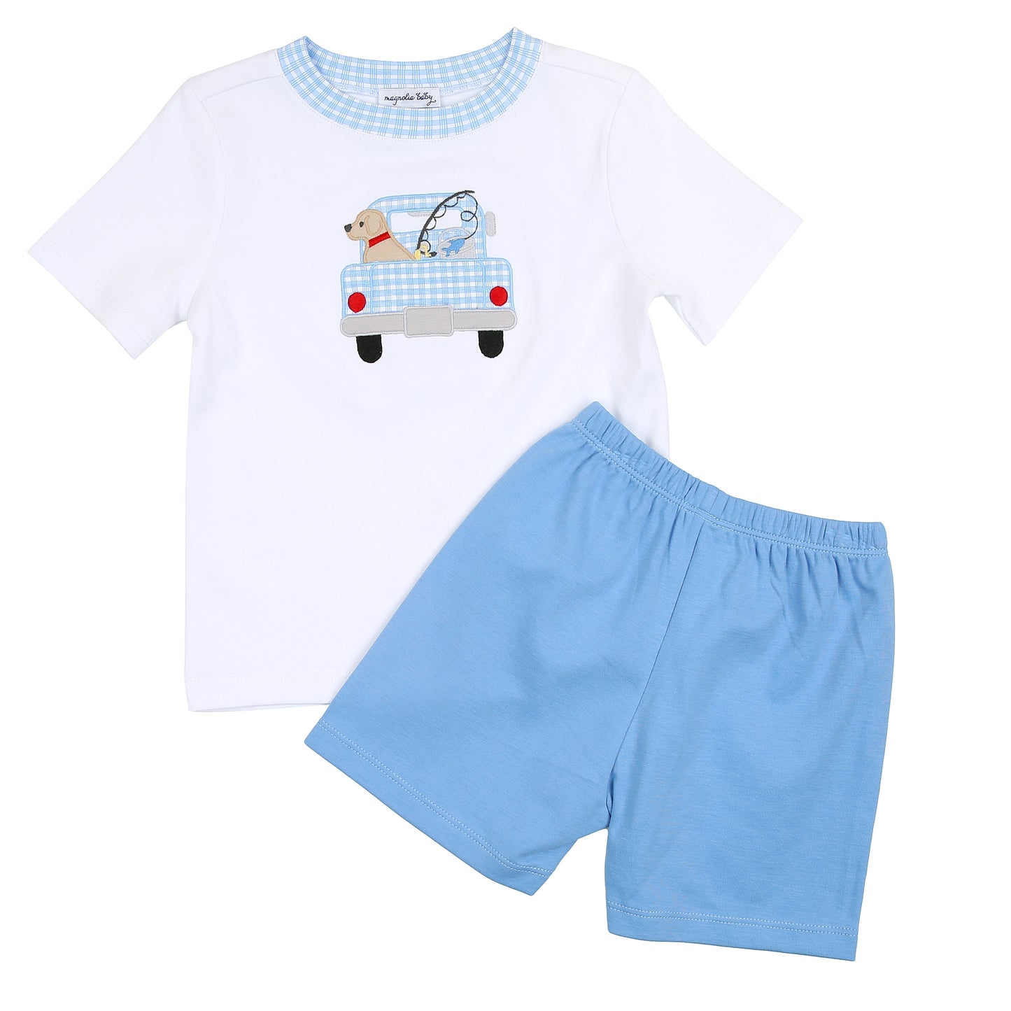 Magnolia Baby Fresh Caught Applique Toddler Short Set