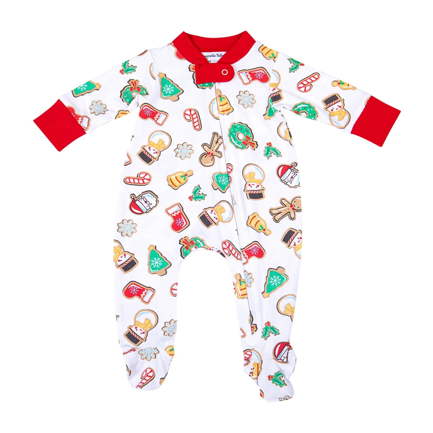 Magnolia Baby Holly Jolly Cookies Printed Footie