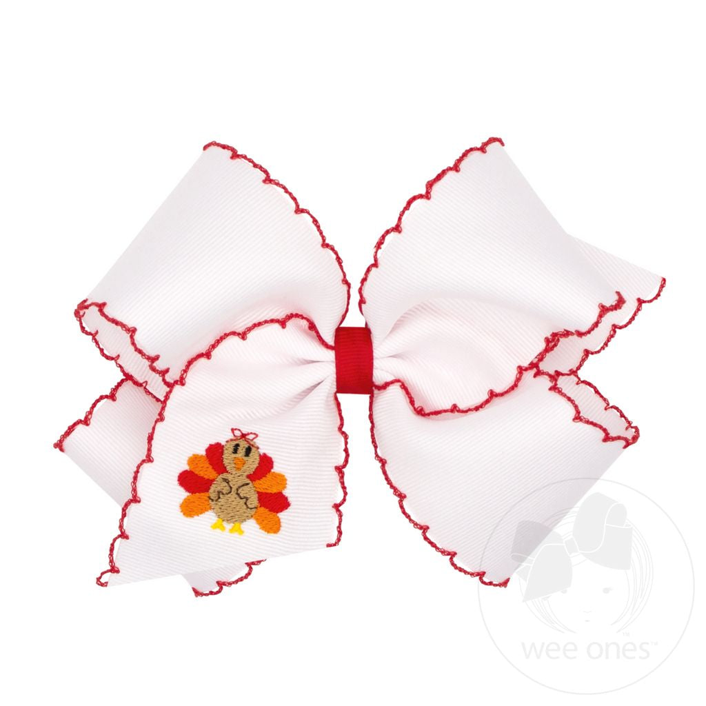 Wee Ones King Moonstitch Embroidered Harvest Bows
