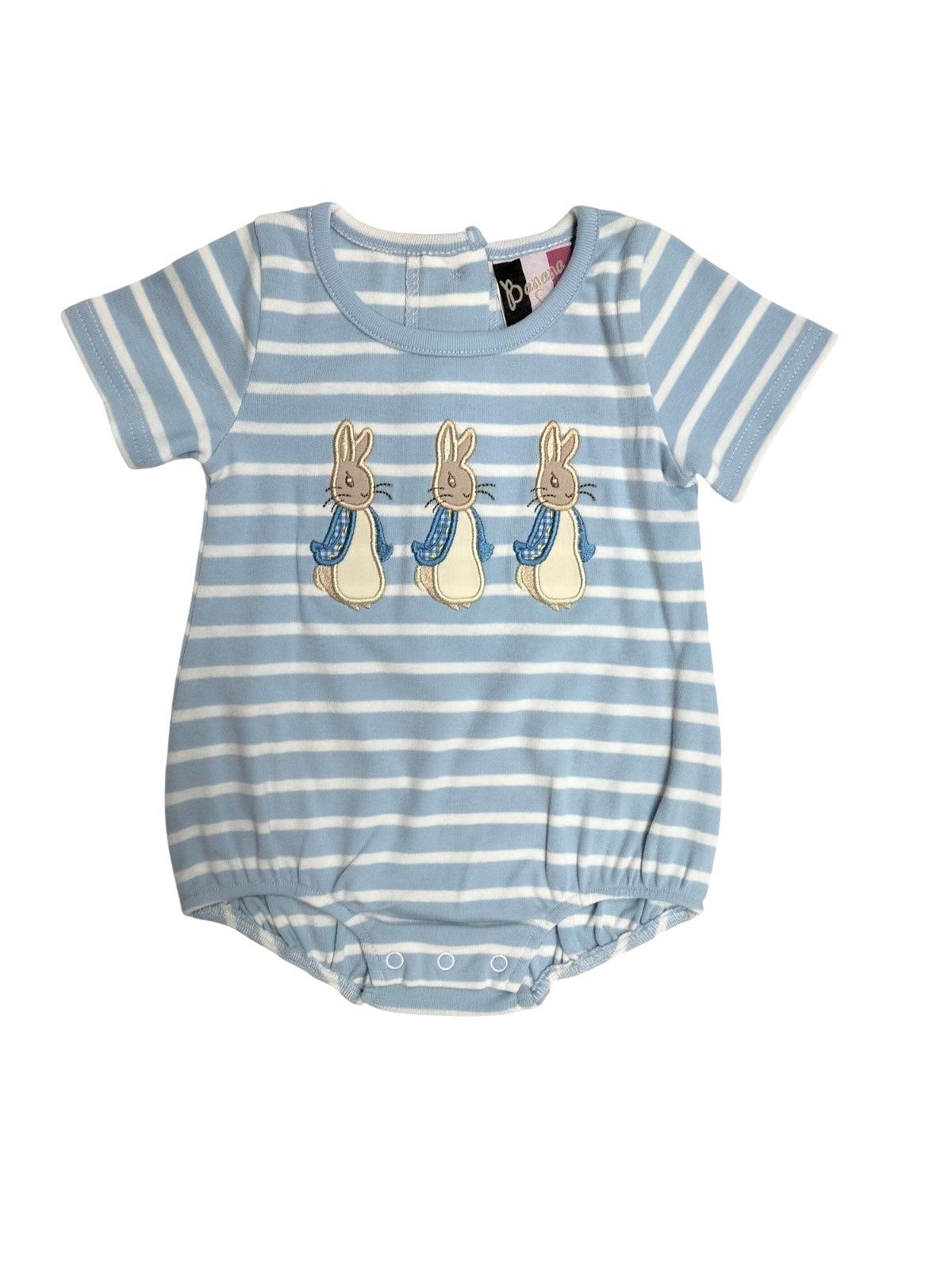 Banana Split Peter Rabbit Applique Boys Bubble