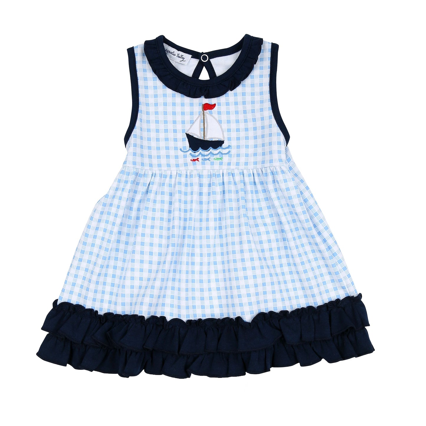 Magnolia Baby Sail Away Applique Sleeveless Toddler Dress