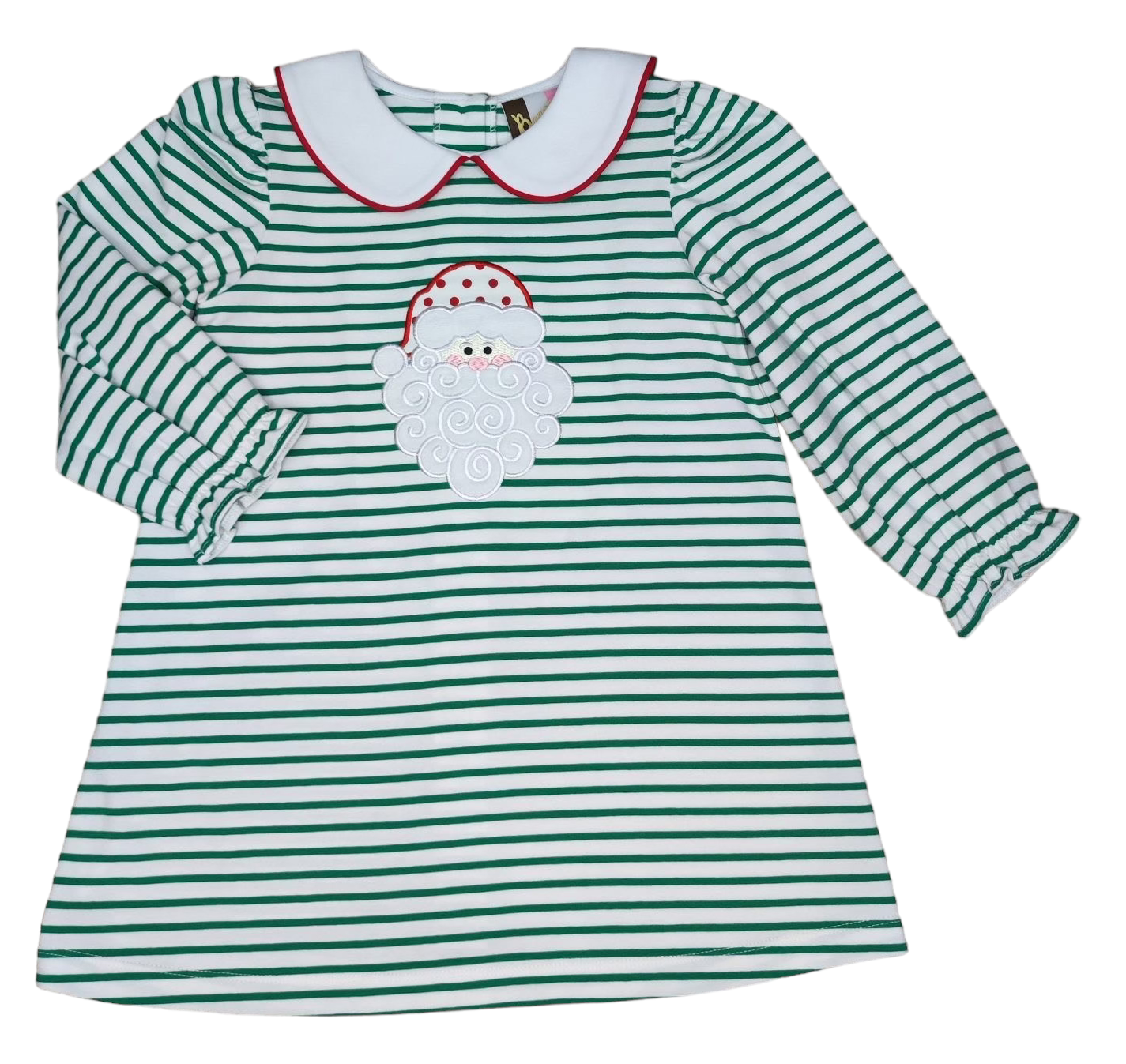 Banana Split Santa Applique L/S Dress