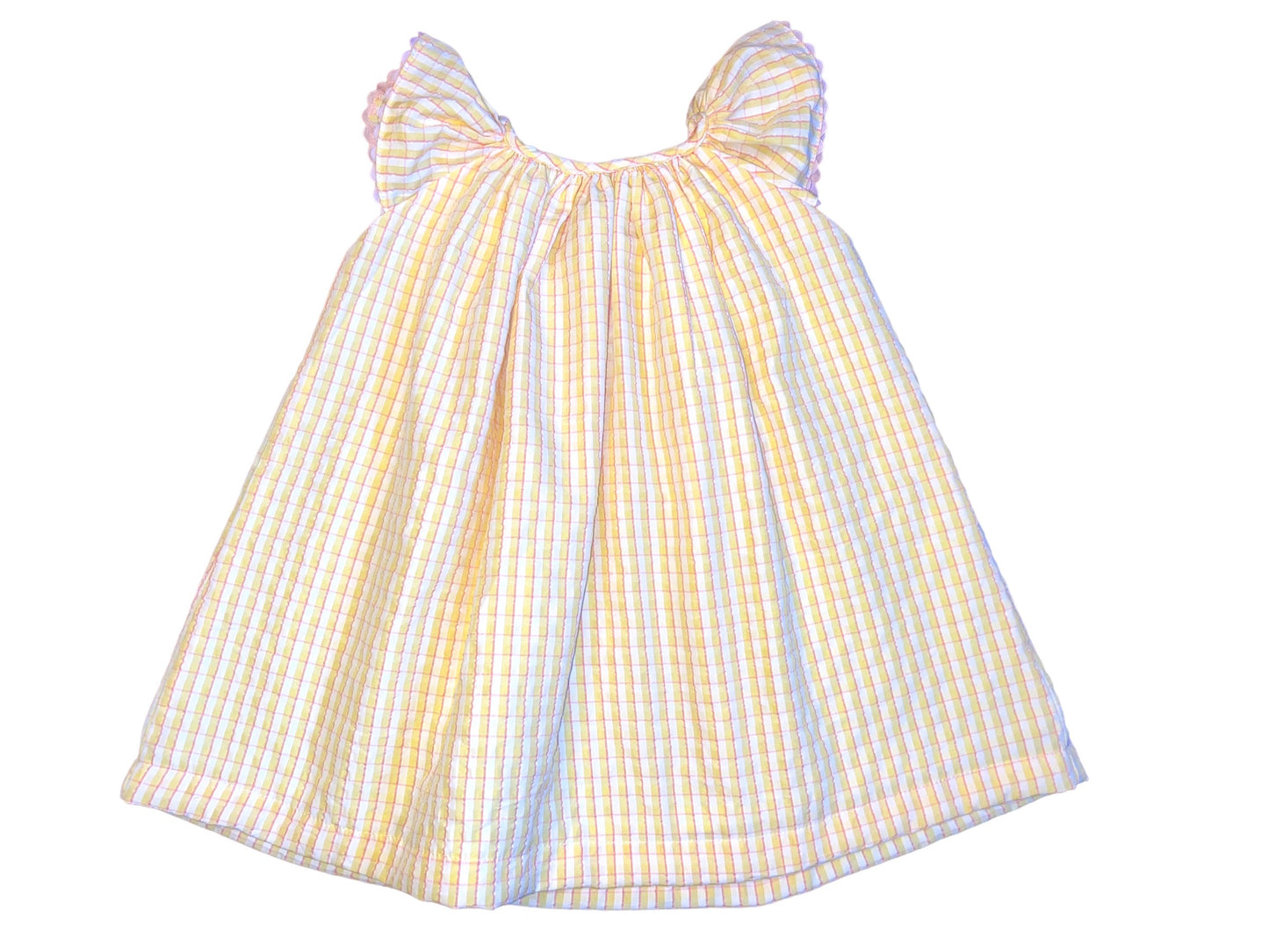 The Oaks Judith Yellow Pink Check Dress