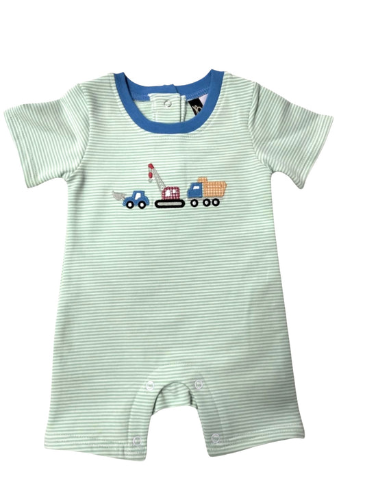 Banana Split Construction Boys Romper