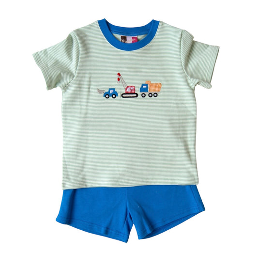 Banana Split Construction Boys Short Set