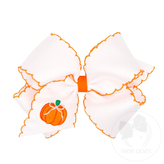 Wee Ones King Moonstitch Embroidered Harvest Bows