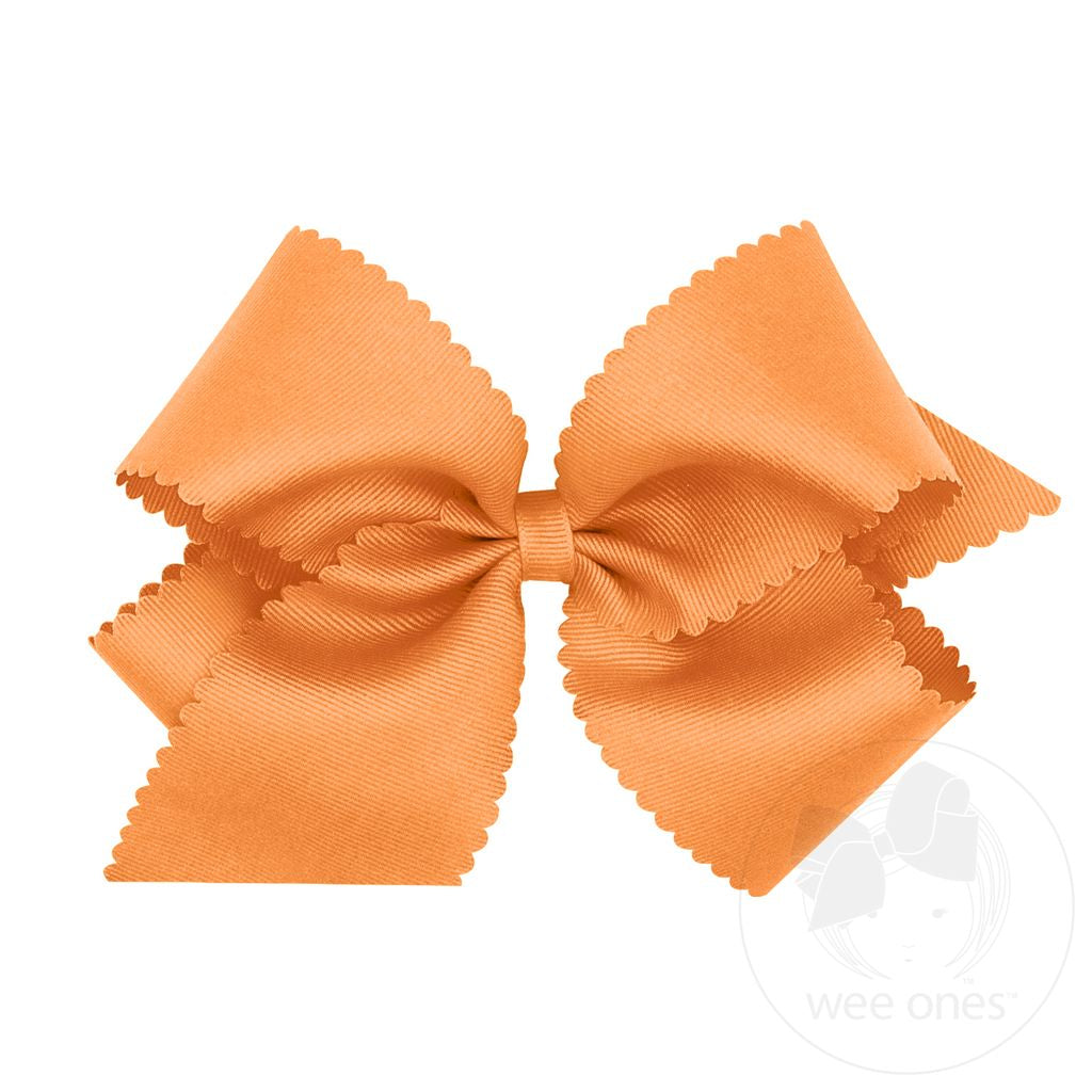 Wee Ones King Grosgain Bow with Scalloped Edge