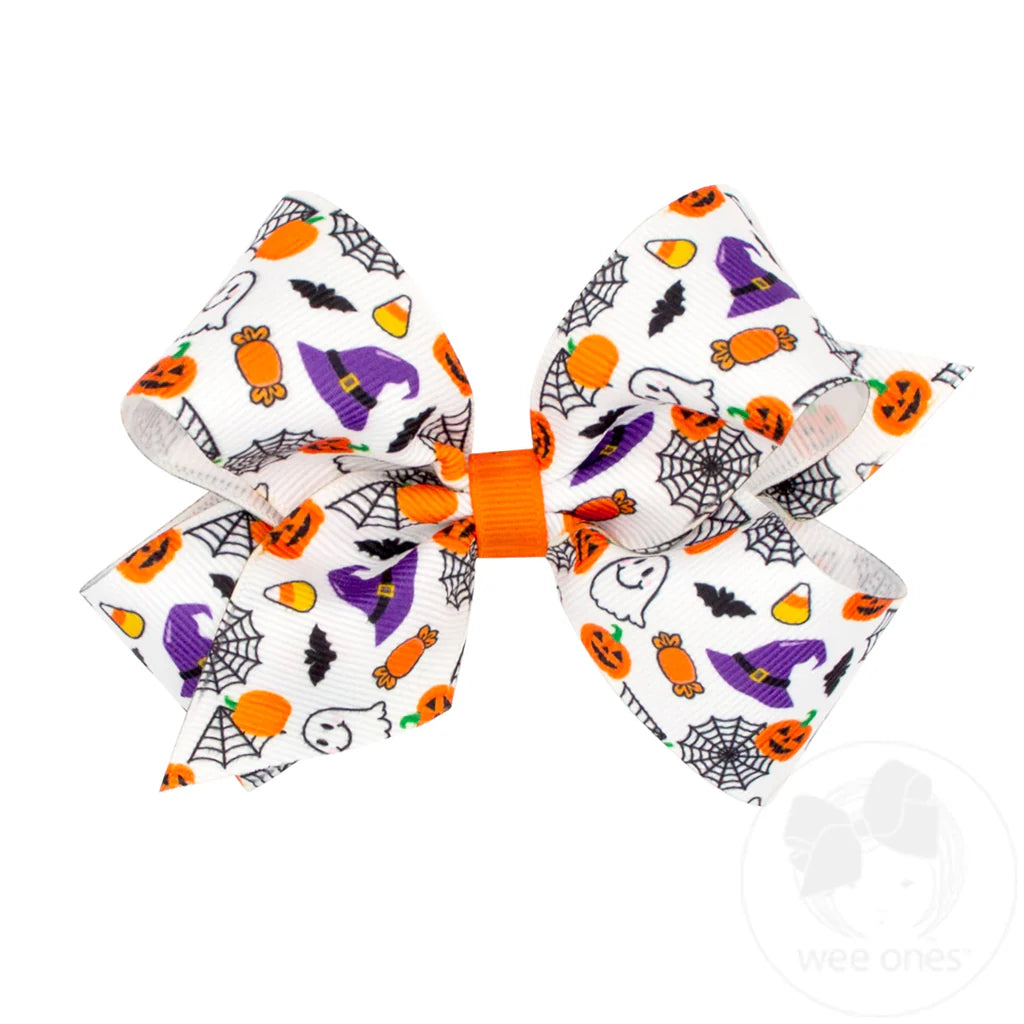 Wee Ones Medium Halloween Printed Themed Bows