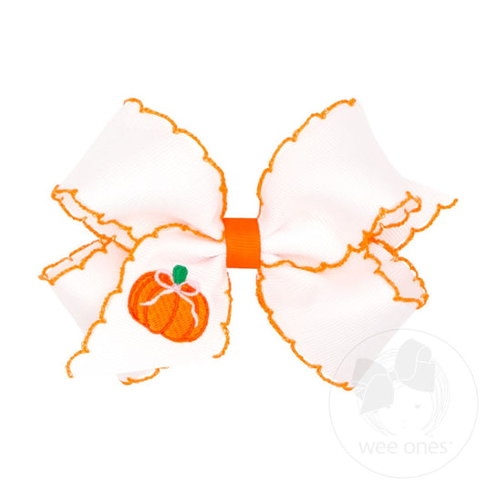 Wee Ones Medium Moonstitch Embroidered Harvest Bows