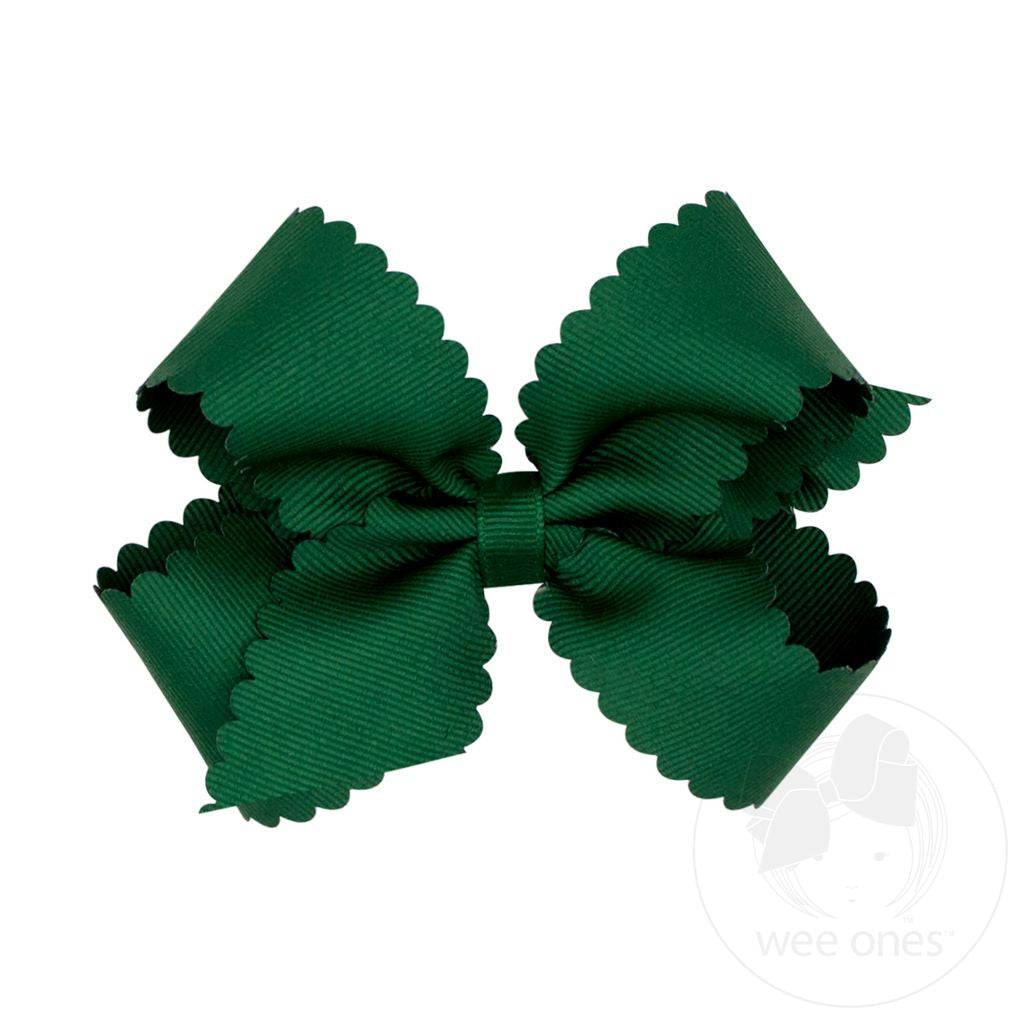 Wee Ones Medium Grosgrain with Scalloped Edge
