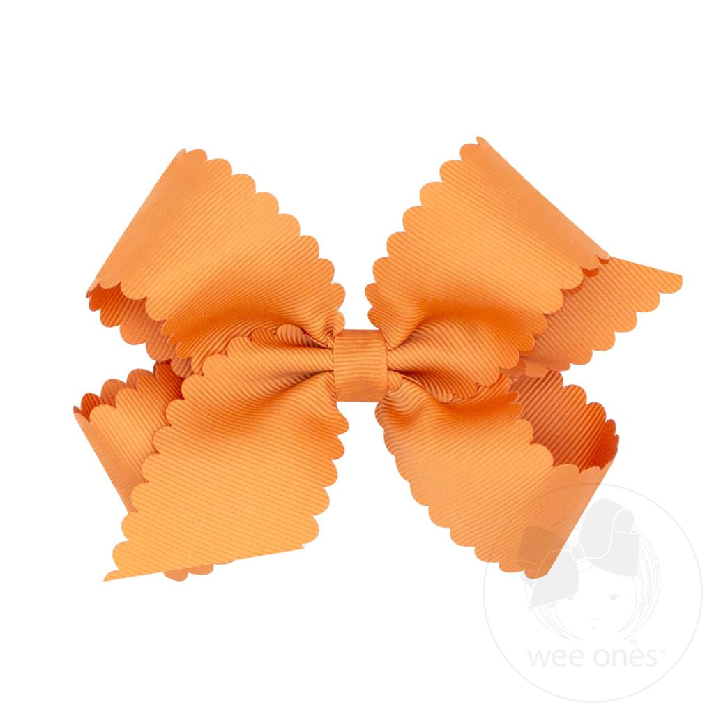 Wee Ones Medium Grosgrain with Scalloped Edge