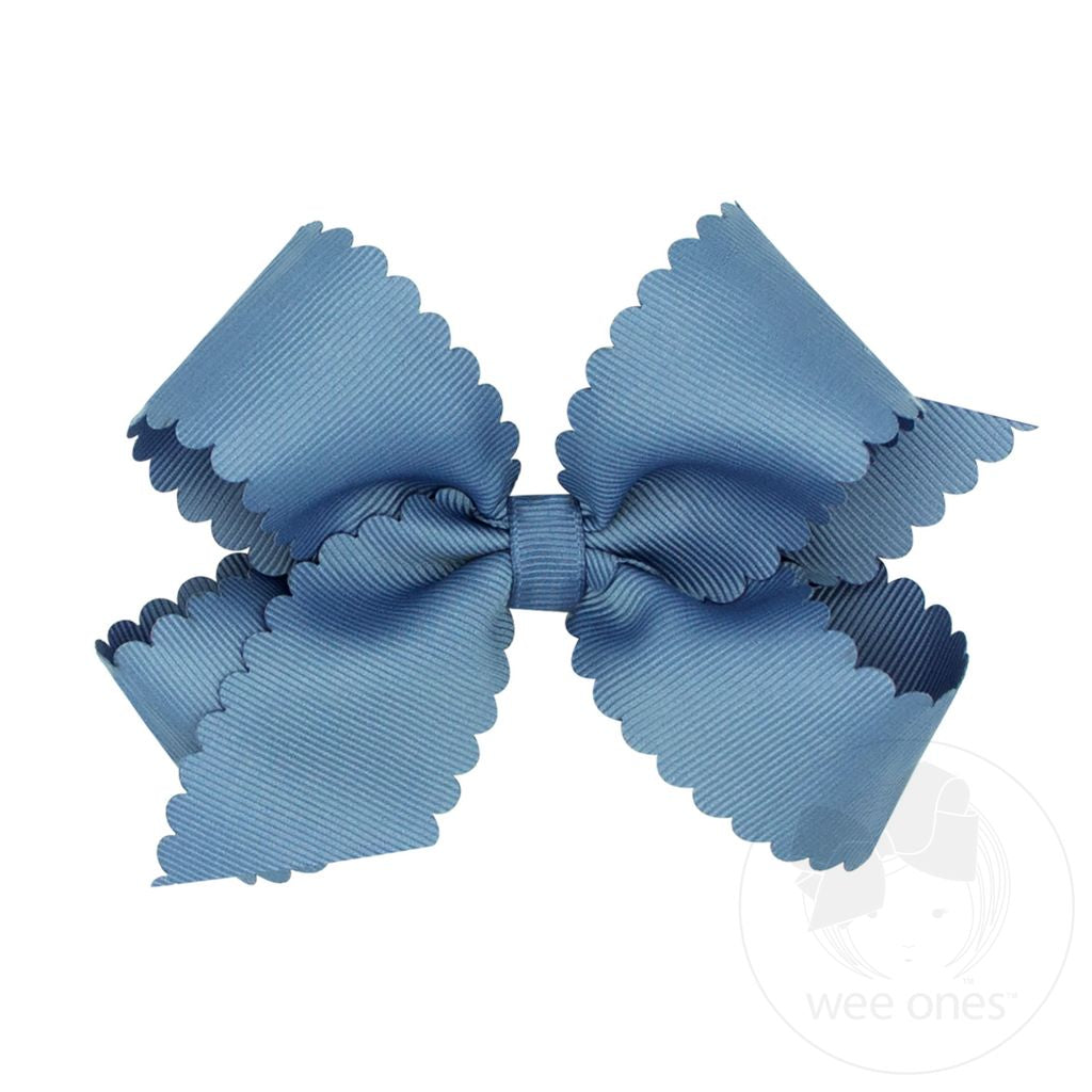 Wee Ones Medium Grosgrain with Scalloped Edge