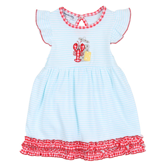 Magnolia Baby Crawfish Boil Applique Flutters Dress