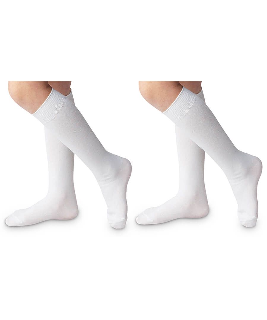 Jefferies Socks Classic White Nylon Knee High Socks