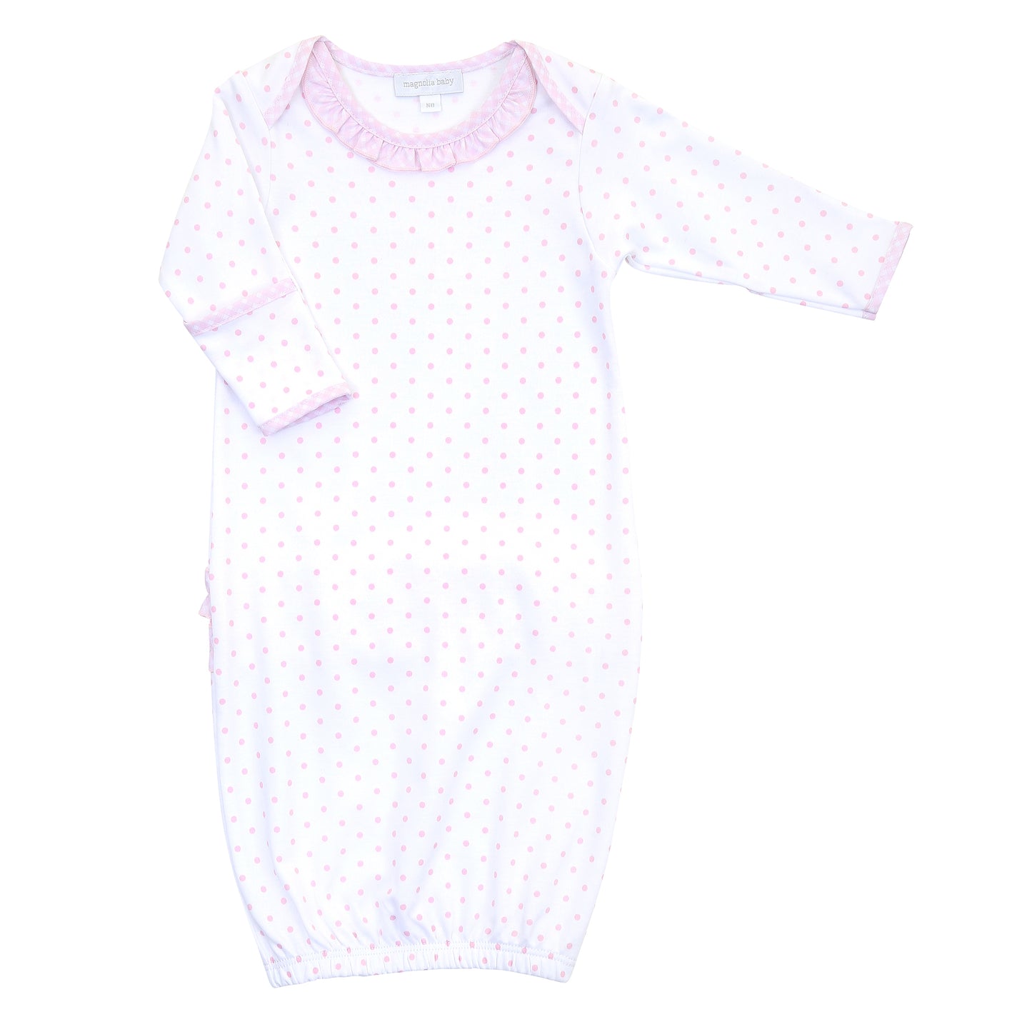 Magnolia Baby Gingham Dots Essentials Ruffle Lap Gown