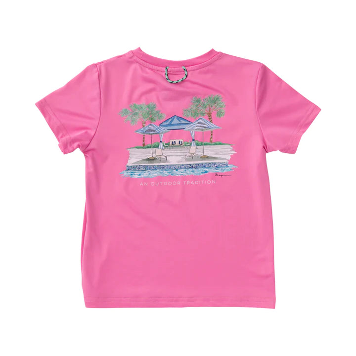Prodoh Girls Pro-Performance T-shirt with Beach Club Art